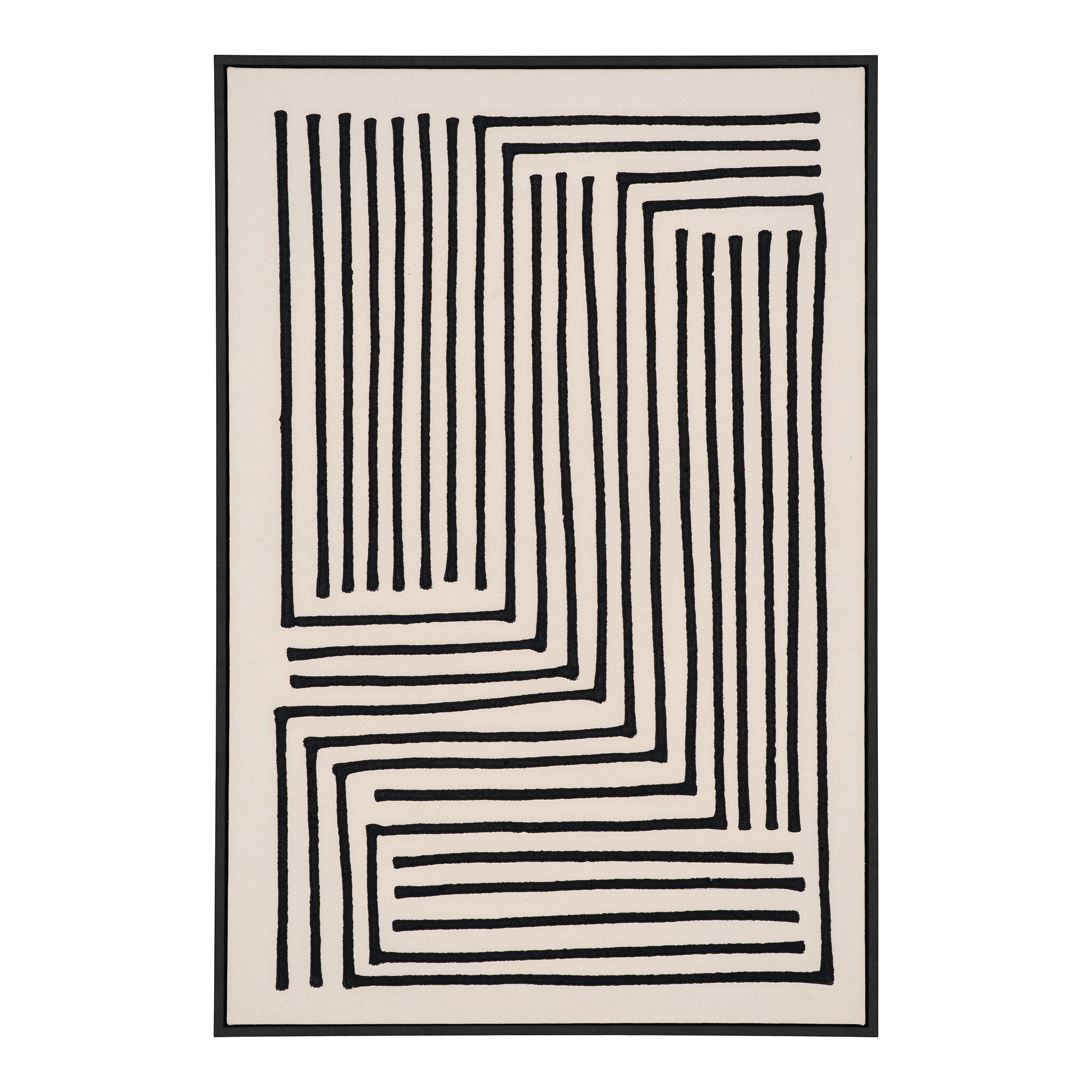 Farbe  Lipari – Leinwandbild, schwarz/beige, 60×90 cm
